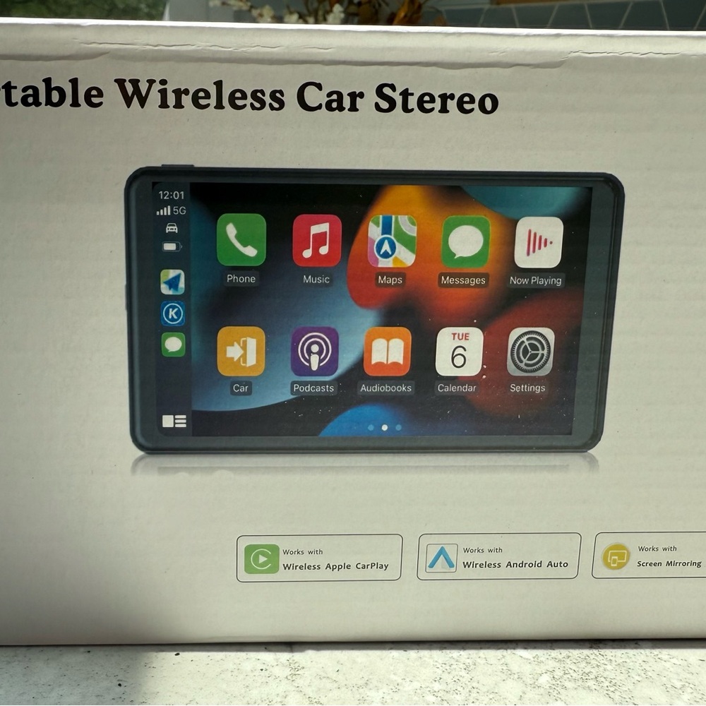 Portable Wireless Car Stereo - Black